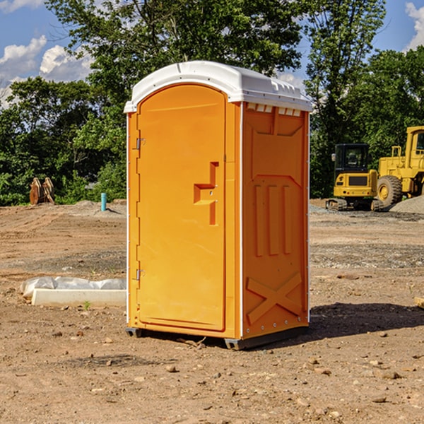 how often are the portable restrooms cleaned and serviced during a rental period in Bedford Massachusetts